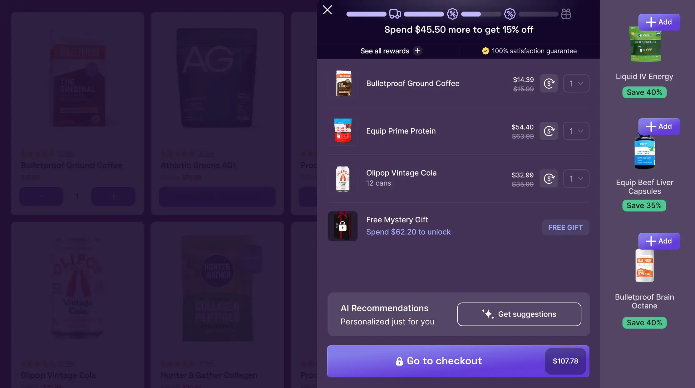 Cart Tiers & Rewards