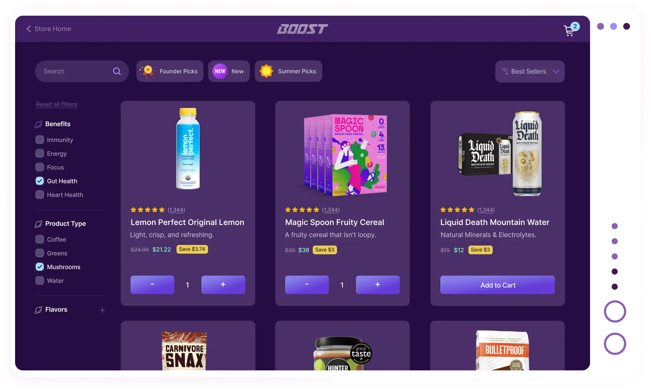 Mockup of Collections Boost in action.